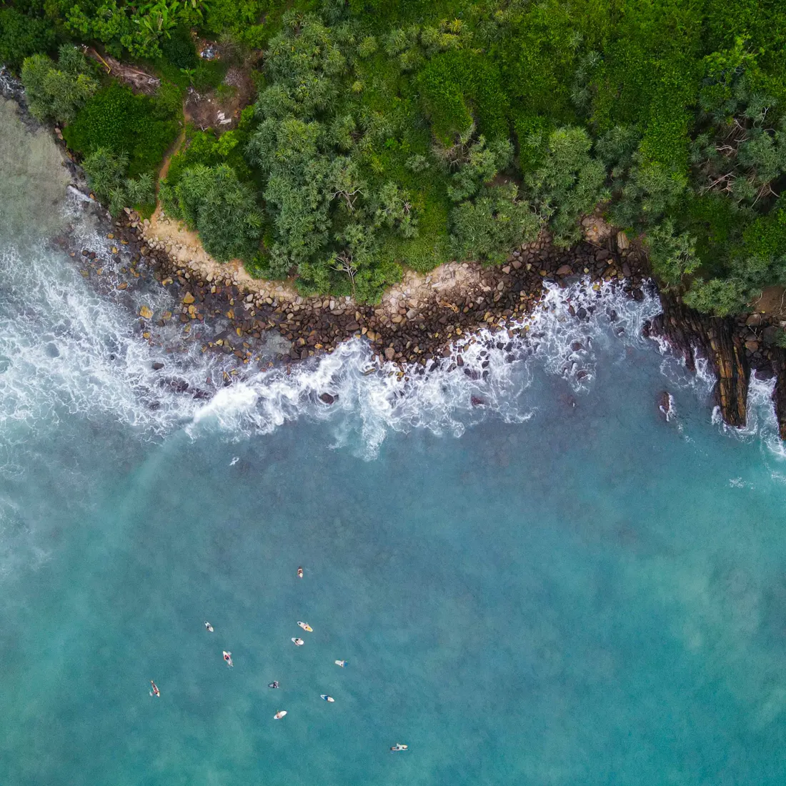 An aerial view of the bay